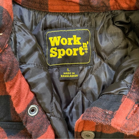 Flannel Coat Vintage Like New Great Condition red and black work sport - Picture 10 of 10